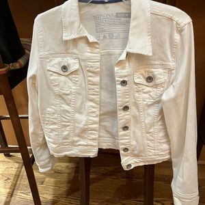 White jeans jacket